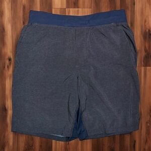 Lululemon T.H.E Shorts Mens Medium Blue Gray 10"‎ Lined Gym Luxtreme Performance